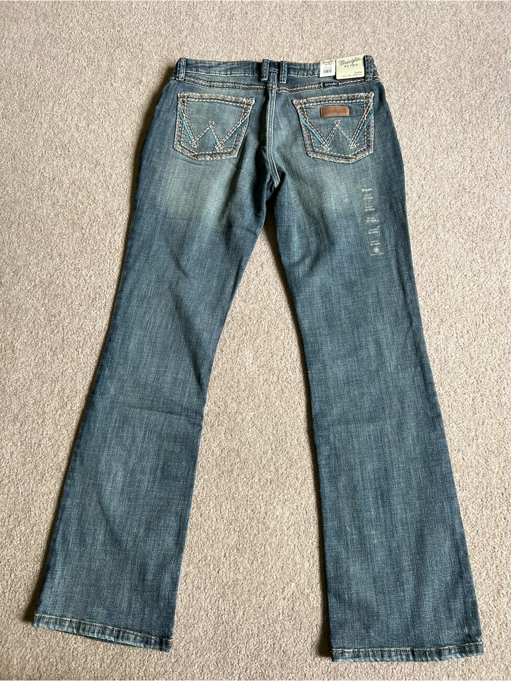 NWT Wrangler Sadie 32 x 34 13 Retro Jeans Bootcut Western cowboy low rise